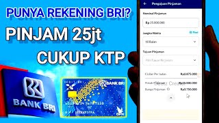 Pinjaman BRI 25jt Cukup Pakai KTP [upl. by Aurea]