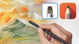 Creating a Painting with only one Brush  Autodesk Sketchbook Speedpainting [upl. by Beesley745]