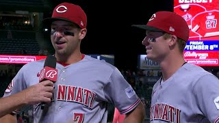 Spencer Steer Matt McLain Every win is huge for us with playoffhopeful Cincinnati Reds [upl. by Joice]