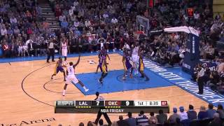 Kendrick Perkins  Worst shot ever in NBA 12072012 Lakers vs Thunder HD [upl. by Iaw2]