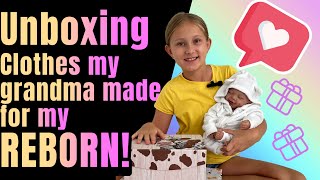 UNBOXING REBORN CLOTHES that my grandma handmade [upl. by Yrbua]