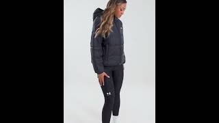 UNDER ARMOUR Lightweight Insulated Padded Jacket Hooded Shiny Black Women  JD Sports [upl. by Imerej]