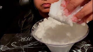 ICE DUMPLINGS  REFROZEN POWDERY  iceeating eatingice iceasmr [upl. by Oluas]