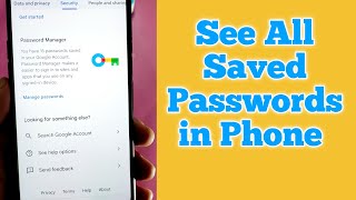 How to See all Saved Password on your Android Phone [upl. by Fabrianna]