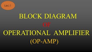 Lec1 Block Diagram of OpAmp  Operational Amplifier  LICA  R K Classes  Hindi Eng [upl. by Ynnelg]