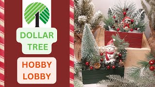 DIY Christmas Centerpiece Ideas Dollar Tree amp Hobby Lobby Edition [upl. by Mccully620]