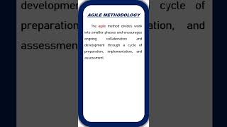 what is agile methodology  what is agile  agile model [upl. by Herra]