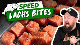 Candy Salmon  Saftige Lachs Bites  smoked amp karamellisiert  BBQ Madness [upl. by Helas676]