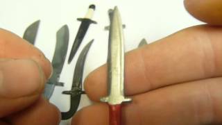 Miniature Knives Swords Assorted Bladed Weapons [upl. by Stuart9]