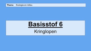 Havo 4  Ecologie en milieu  basisstof 6 Kringlopen [upl. by Trellas]