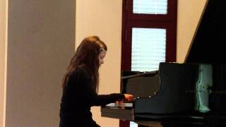 Laetitia Hahn 9y plays Bach French Suite 5 Gigue at Robert Schumann HochschuleDüsseldorf [upl. by Coffin]