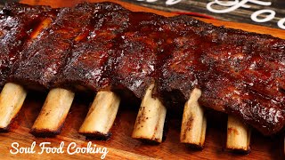 Oven Baked BBQ Beef Ribs Recipe  How to Make Ribs in the Oven [upl. by Namijneb]