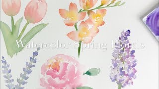 Watercolour Spring Florals [upl. by Tamra]