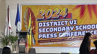 District VI Secondary School Press Conference 2024 [upl. by Launame576]