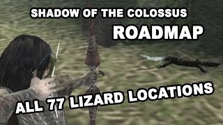 SotC Endangered Lizards Roadmap  All 77 Lizard Locations easy to follow [upl. by Krock]