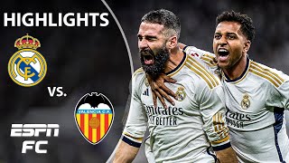 Real Madrid vs Valencia  LALIGA Highlights  ESPN FC [upl. by Basil995]