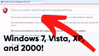 How to fix Certificate Errors on Windows XP  Vista  7  2000 [upl. by Ennahtebazile867]