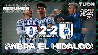 Resumen y goles  Pachuca 22 Querétaro  Grita México C22  J5  TUDN [upl. by Yluj]