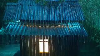 Night Rain amp Thunderstorm Sleep Sounds  Torrential Rainstorm on Forest House asmr [upl. by Laohcin]