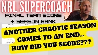 NRL SUPERCOACH  RD27 TEAM SCORE [upl. by Atekehs]