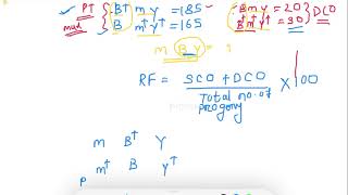 Linkage mapping problem three point cross  CSIR NET practicePart 1 [upl. by Nwahsauq]