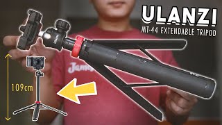 Ulanzi MT44 Review  109CM Extendable Selfie Tripod [upl. by Elatnahc]