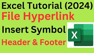 How to Hyper Link File in Excel  Insert Symbols  File Link Kiase Karen Insert Header and Footer [upl. by Leasi]