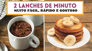 2 LANCHES de MINUTO  Ideias rápidas e fáceis de fazer [upl. by Rossuck]