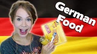 GERMAN FOOD  Trying delicious snacks from Germany ft theNEONblog [upl. by Yaron]