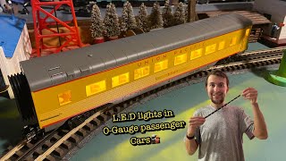 How to Add Some LED Lights to MTH Passenger cars🚂 classictoytrains mthtrains ogaugetrains [upl. by Noval]