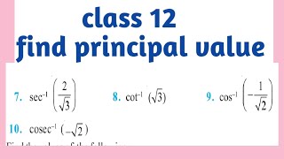 principal value of trigonometric functions class 12 [upl. by Yendahc682]