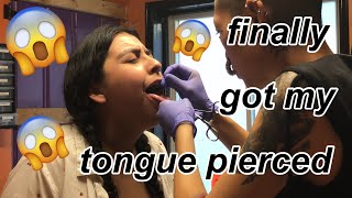 getting my tongue pierced  healing process days 18 [upl. by Ysset]