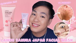 LAIKOU JAPAN SAKURA FACIAL CLEANSER REVIEW PHILIPPINES  IS IT WORTH TO BUY OR NOT [upl. by Komara]