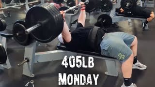 I Bench 405lb A Powerlifters Journey Week 8 [upl. by Ahseram]