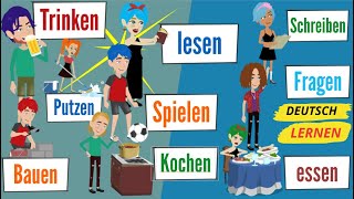 German for beginnres Wichtige Verben für Deutsch lernen A1 A2 die Verben a1 und a2 Easy Deutsch [upl. by Sherwood]