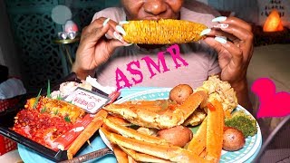 SUSHI MUKBANG ASMR Eating Seafood Boil Lip SmackingSPICY [upl. by Znerol]