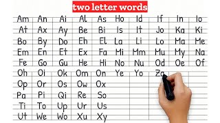 two letter words  2 letter words A to Z  two letter words in english  LearnWords KidsLearning [upl. by Acinomad453]