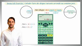 Calculer laire dun cercle [upl. by Aeel]