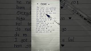 DOPE  BTS  song lyrics  handwriting  lyrics handwriting shorts [upl. by Lesli]