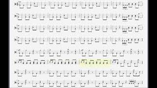 Pantera  Mouth For War drum tab score sheet music [upl. by Hannahc]