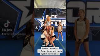 Basket Toss Drill for Cheerleading cheer cheerleader cheerleading stunts baskettoss stunting [upl. by Vaas]