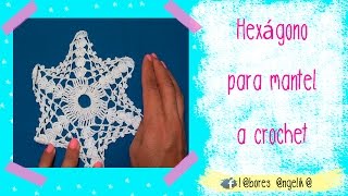 PARTE 1 DE 2 ESTRELLA O HEXÁGONO PARA MANTEL TEJIDO A CROCHET  Labores Angélika [upl. by Zins]