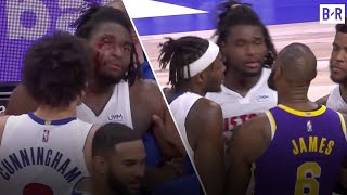 Craziest Fights in NBA History LeBron James EJECTED After Fight With Pistons Isaiah Stewart [upl. by Rammaj847]