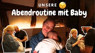 ABENDROUTINE mit Baby  10 Wochen alt  Baden  Abendrituale  Babyschlaf [upl. by Eitak108]