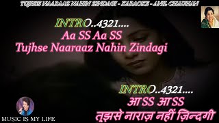 Tujhse Naraz Nahin Zindagi Lata Ji Karaoke Scrolling Lyrics Eng amp हिंदी [upl. by Saltsman309]