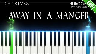 Away in a Manger  Christmas  EASY Piano Tutorial [upl. by Pepillo]