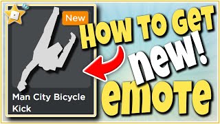 HOW TO GET MAN CITY BICYCLE KICK EMOTE in Roblox [upl. by Hartwell]