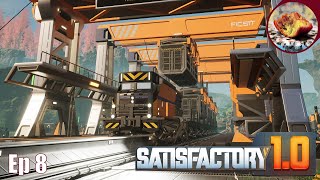 Playing with TRAINS in Satisfactory 10 Lets Play  S2 Ep 8 [upl. by Aliet]