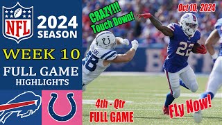 Buffalo Bills vs Indianapolis Colts  Full Game HIGHLIGHTS Nov 102024  NFL Today  NFL 2024 Season [upl. by Phip]