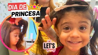 CAMILA FEZ UM CORTE DE CABELO DE PRINCESA  vlog família Lets Family [upl. by Otineb]